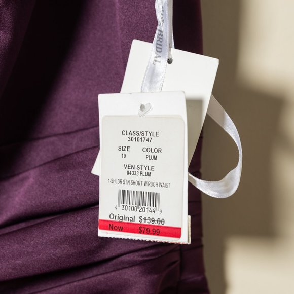 David’s Bridal - Dress NWT - Plum Size 10 - Picture 11 of 12